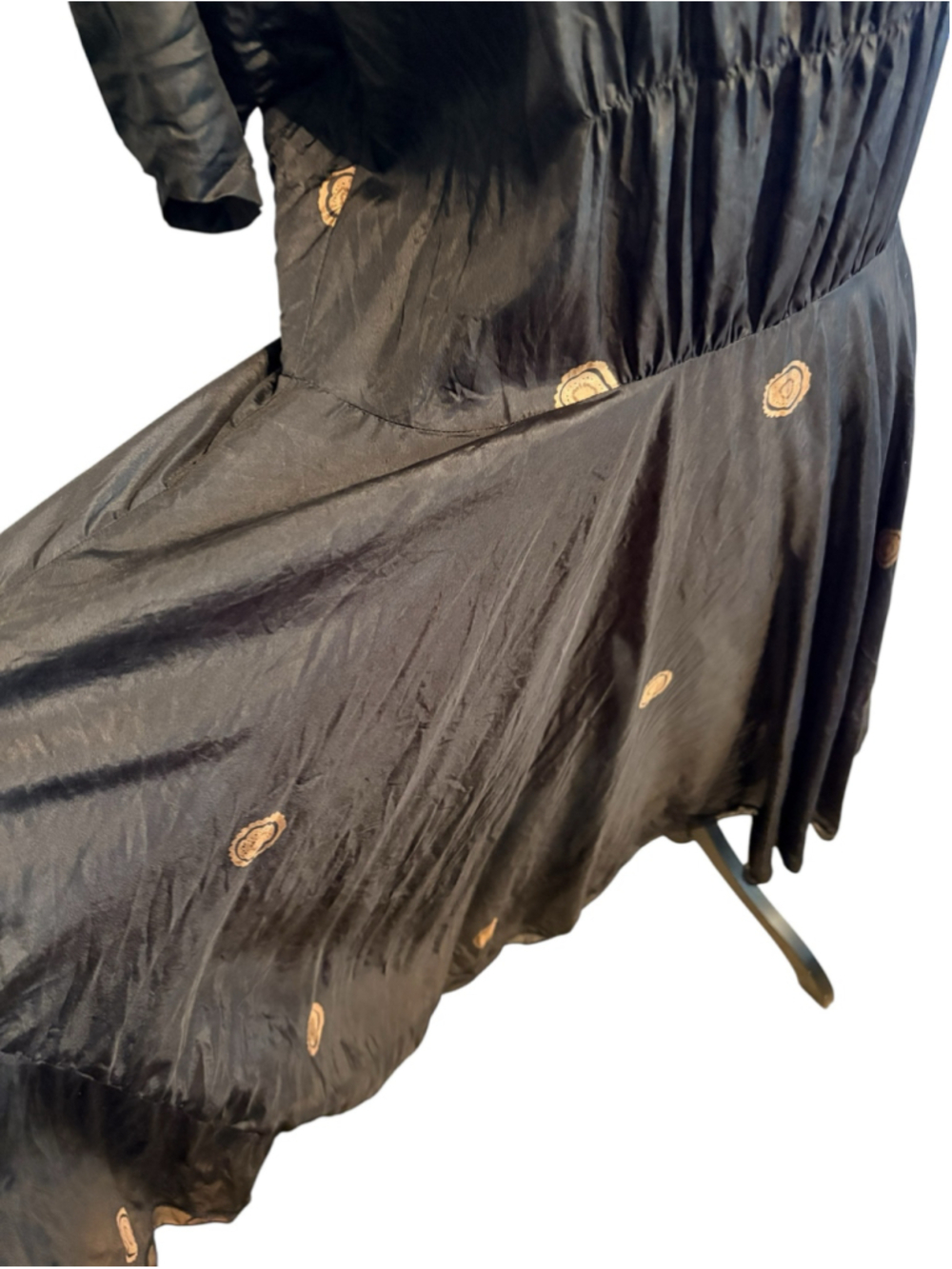 Biya by Johnny Was Black Silk Dress Size M - Picture 3 of 10